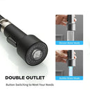 GobekUsa LED Kitchen Faucet Single Hole Pull Out Spout Black Mixer Tap