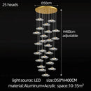 GobekUsa LED Lotus Leaf Staircase Chandelier: Modern Design for Hotel Lobby, Kitchen & Villa