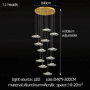 GobekUsa LED Lotus Leaf Staircase Chandelier: Modern Design for Hotel Lobby, Kitchen & Villa