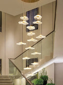 GobekUsa LED Lotus Leaf Staircase Chandelier: Modern Design for Hotel Lobby, Kitchen & Villa