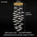 GobekUsa LED Lotus Staircase Chandelier: Modern Design for Hotel Lobby, Villa, Kitchen Lighting