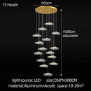 GobekUsa LED Lotus Staircase Chandelier: Modern Design for Hotel Lobby, Villa, Kitchen Lighting