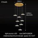 GobekUsa LED Lotus Staircase Chandelier: Modern Design for Hotel Lobby, Villa, Kitchen Lighting