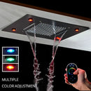GobekUsa LED Luxury Ceiling Embedded Shower Head Rainfall Colorful Bathroom Showers 304SUS