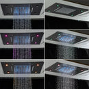 GobekUsa LED Luxury Ceiling Embedded Shower Head Rainfall Colorful Bathroom Showers 304SUS