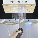 GobekUsa LED Luxury Ceiling Embedded Shower Head Rainfall Colorful Bathroom Showers 304SUS