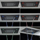 GobekUsa LED Luxury Ceiling Embedded Shower Head Rainfall Colorful Bathroom Showers 304SUS
