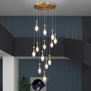 GobekUsa LED Luxury Chandelier for Living Room Hall Dining Kitchen - Modern Double Staircase Lighting