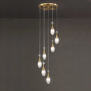 GobekUsa LED Luxury Chandelier for Living Room Hall Dining Kitchen - Modern Double Staircase Lighting
