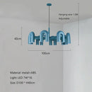 GobekUsa LED Macaron Pendant Chandelier - Modern U Shape Hanging Lamp