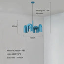 GobekUsa LED Macaron Pendant Chandelier - Modern U Shape Hanging Lamp