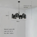 GobekUsa LED Macaron Pendant Chandelier - Modern U Shape Hanging Lamp
