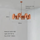 GobekUsa LED Macaron Pendant Chandelier - Modern U Shape Hanging Lamp