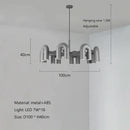 GobekUsa LED Macaron Pendant Chandelier - Modern U Shape Hanging Lamp