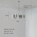 GobekUsa LED Macaron Pendant Chandelier - Modern U Shape Hanging Lamp