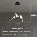 GobekUsa LED Magpie Bird Pendant Light Chandelier - Modern Decor for Living & Dining Room