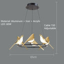 GobekUsa LED Magpie Bird Pendant Light Chandelier - Modern Decor for Living & Dining Room