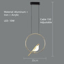 GobekUsa LED Magpie Bird Pendant Light Chandelier - Modern Decor for Living & Dining Room