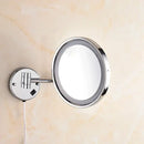 GobekUsa LED Makeup Mirror 8" Round Wall Mounted Magnifying Bathroom Mirror