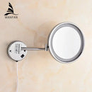 GobekUsa LED Makeup Mirror 8" Round Wall Mounted Magnifying Bathroom Mirror