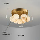 GobekUsa LED Marble Balls Chandelier for Dinning Room