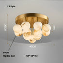 GobekUsa LED Marble Balls Chandelier for Dinning Room