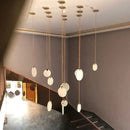 GobekUsa LED Marble Ceiling Pendant Lamp, Modern Interior Lighting for Living Room