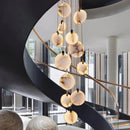 GobekUsa LED Marble Ceiling Pendant Lamp, Modern Interior Lighting for Living Room