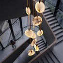 GobekUsa LED Marble Ceiling Pendant Lamp, Modern Interior Lighting for Living Room