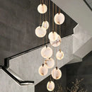 GobekUsa LED Marble Ceiling Pendant Lamp, Modern Interior Lighting for Living Room