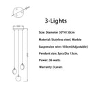 GobekUsa LED Marble Ceiling Pendant Lamp, Modern Interior Lighting for Living Room