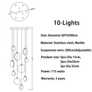 GobekUsa LED Marble Ceiling Pendant Lamp, Modern Interior Lighting for Living Room