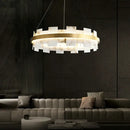GobekUsa LED Marble Chandelier: Modern Lighting for Living Room, Bedroom, or Restaurant.