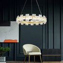 GobekUsa LED Marble Chandelier: Modern Lighting for Living Room, Bedroom, or Restaurant.