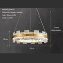 GobekUsa LED Marble Chandelier: Modern Lighting for Living Room, Bedroom, or Restaurant.
