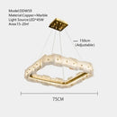 GobekUsa LED Marble Chandelier: Modern Lighting for Living Room, Bedroom, or Restaurant.