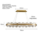 GobekUsa LED Marble Chandelier: Modern Lighting for Living Room, Bedroom, or Restaurant.