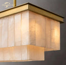 GobekUsa LED Marble Glace Calcite Chandelier for Kitchen Island, Dining & Living Room