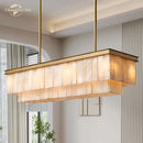 GobekUsa LED Marble Glace Calcite Chandelier for Kitchen Island, Dining & Living Room