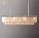 GobekUsa LED Marble Glace Calcite Chandelier for Kitchen Island, Dining & Living Room