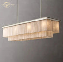 GobekUsa LED Marble Glace Calcite Chandelier for Kitchen Island, Dining & Living Room
