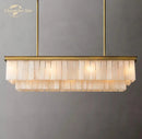 GobekUsa LED Marble Glace Calcite Chandelier for Kitchen Island, Dining & Living Room