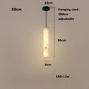 GobekUsa LED Marble Hanging Lamps - White Alabaster