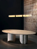 GobekUsa LED Marble Hanging Lamps - White Alabaster