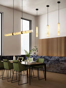 GobekUsa LED Marble Hanging Lamps - White Alabaster