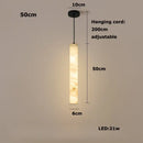 GobekUsa LED Marble Hanging Lamps - White Alabaster