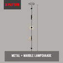 GobekUsa LED Marble Wall Lights - Black Metal Sconces for Living Room, Stairs & Aisle