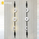 GobekUsa LED Marble Wall Lights - Black Metal Sconces for Living Room, Stairs & Aisle