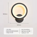 Modern black & white led metal acrylic wall light bedroom sconce by Decorbites
