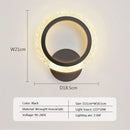 Modern black & white led metal acrylic wall light bedroom sconce by Decorbites